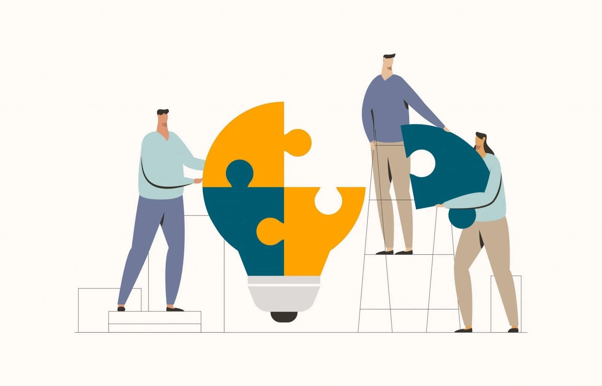 Team Work Assembling Jigsaw Puzzles Scaled 1