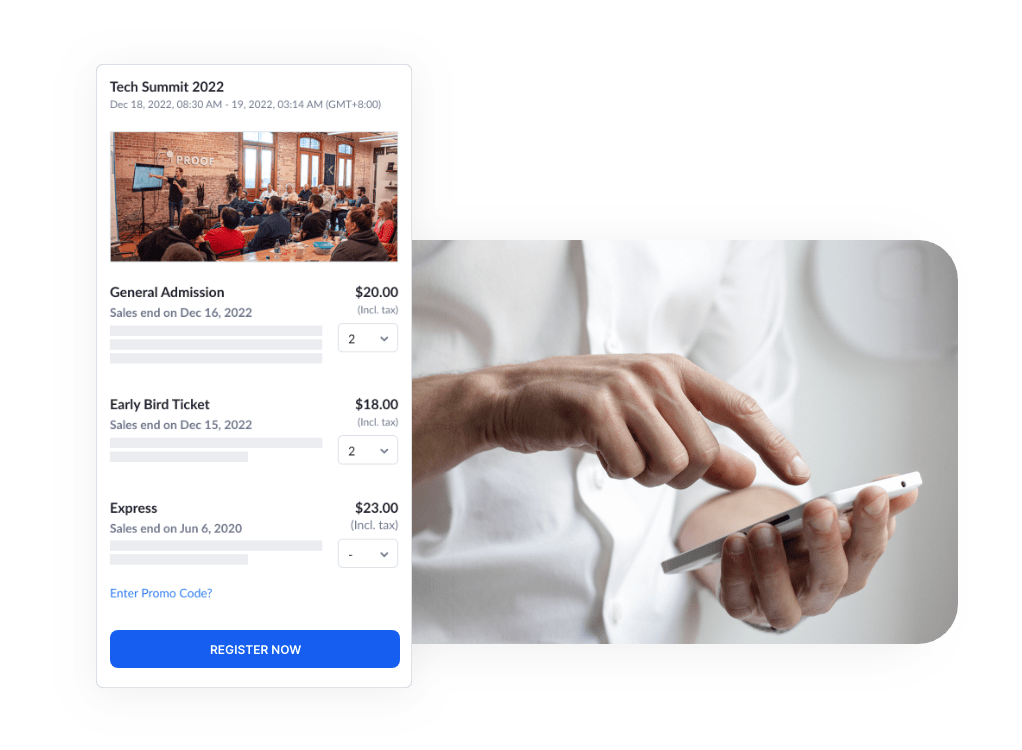 Micepad Hong Kong Online Event Registration software allows event organisers to sell tickets anywhere anytime
