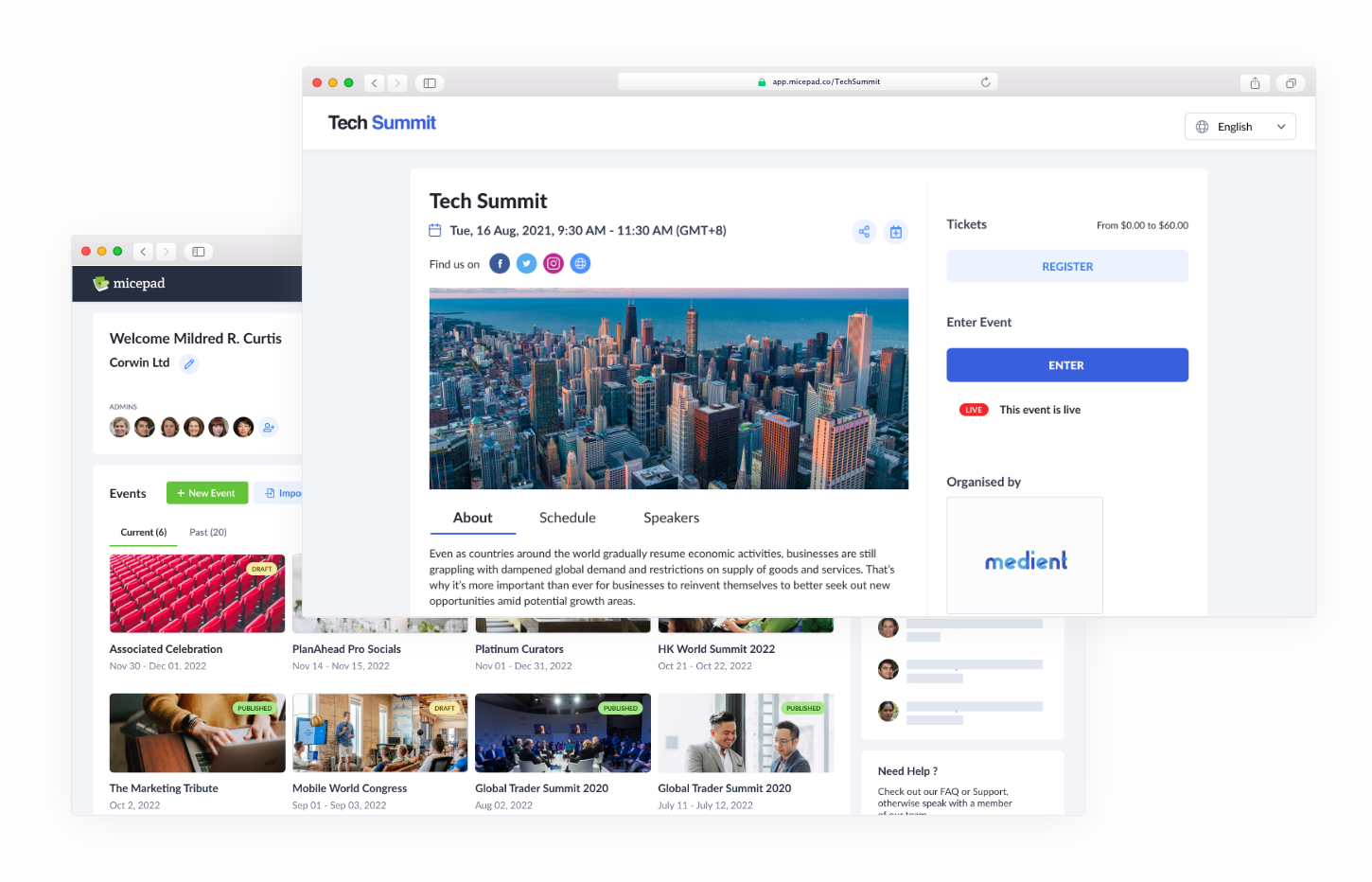 活動管理系統和軟體 - 組織和管理活動從未如此簡單 - Micepad Taiwan邁思科技