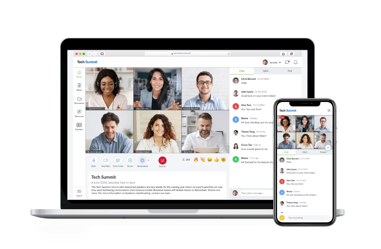 Virtual event platform
