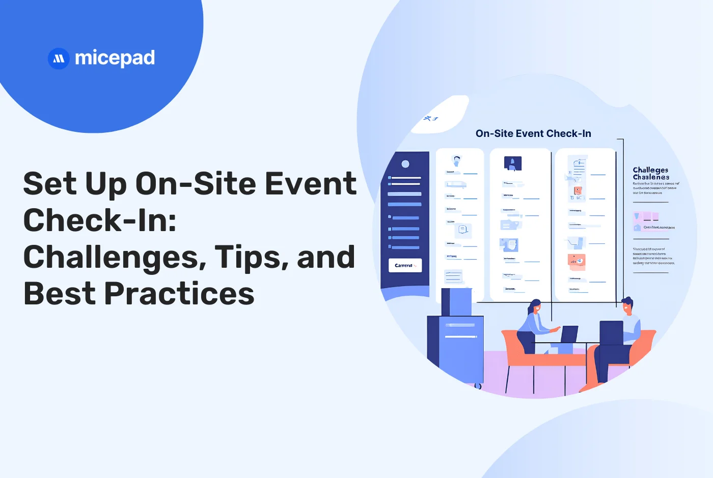 on-site event check-in challenge, tips, and best practices